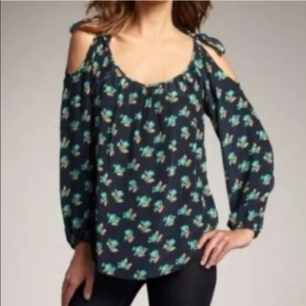 Rebecca Taylor Black Floral Blouse